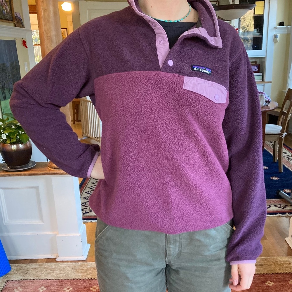 small patagonia synchilla fleece purple